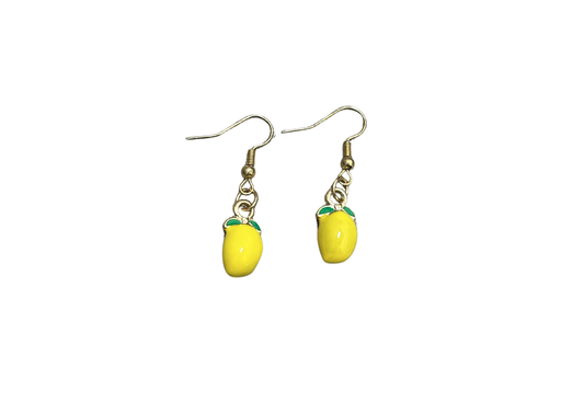 Handmade Gold-Tone Lemon Drop Earrings